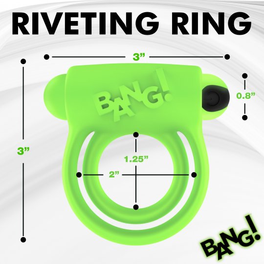 Glow-in-the-Dark Silicone Vibrating Cock Ring XR BRAND