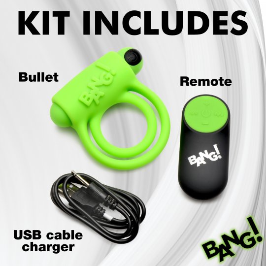 Glow-in-the-Dark Silicone Vibrating Cock Ring XR BRAND