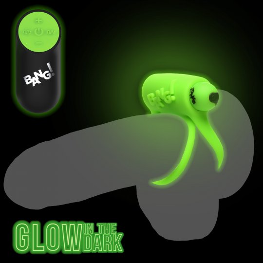 Glow-in-the-Dark Silicone Vibrating Cock Ring XR BRAND