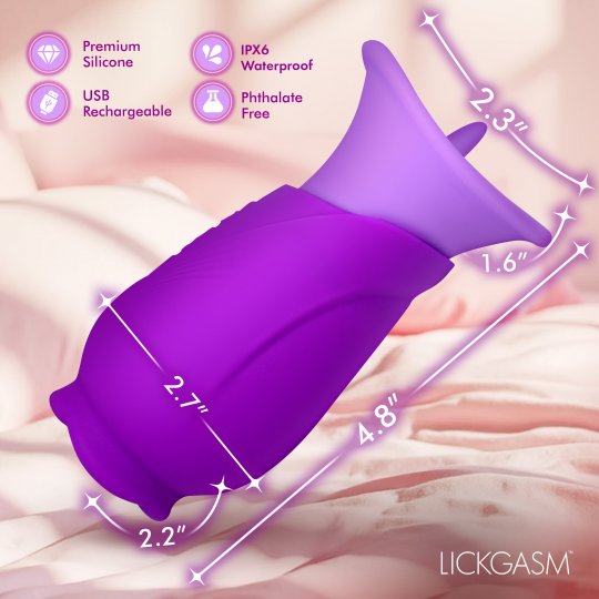 Licking Violet™ Licking & Sucking Vibrator – Dual Stimulation Tongue Toy