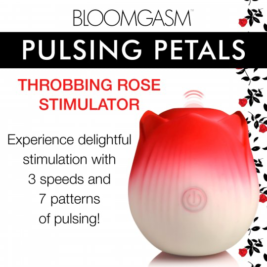 Pulsing Petals Throbbing Rose Clit Stimulator XR BRANDS