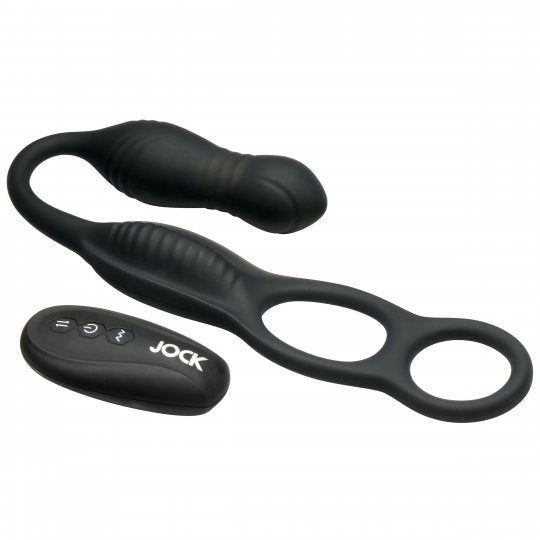 Hyper Thrusting and Vibrating Anal Plug with C-Ring XR BRAND
