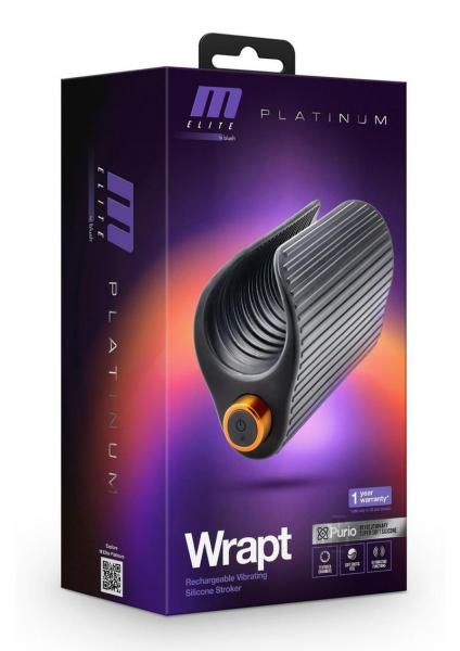 M Elite Platinum Wrapt Rechargeable Silicone Dual End Pussy Masturbator BLUSH NOVELTIES
