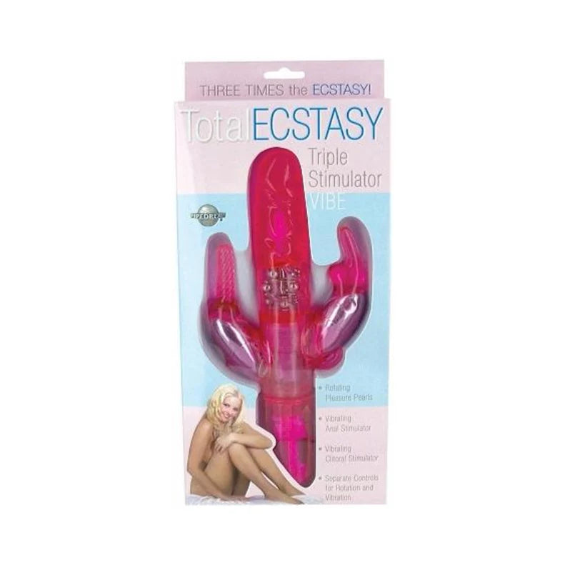 Total Ecstasy Triple Stimulator Pink Vibrator PIPEDREAM