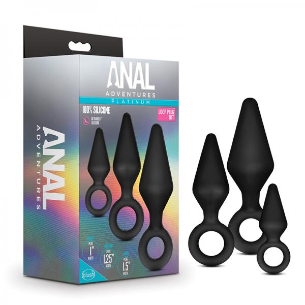 Anal Adventure Platinum Loop Plug Kit BLUSH NOVELTIES