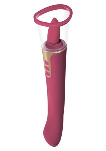 Bodywand Socialite Provacateur Rechargeable Silicone Double End Lingus Vibrator - Pink - SP BOUTIQUE