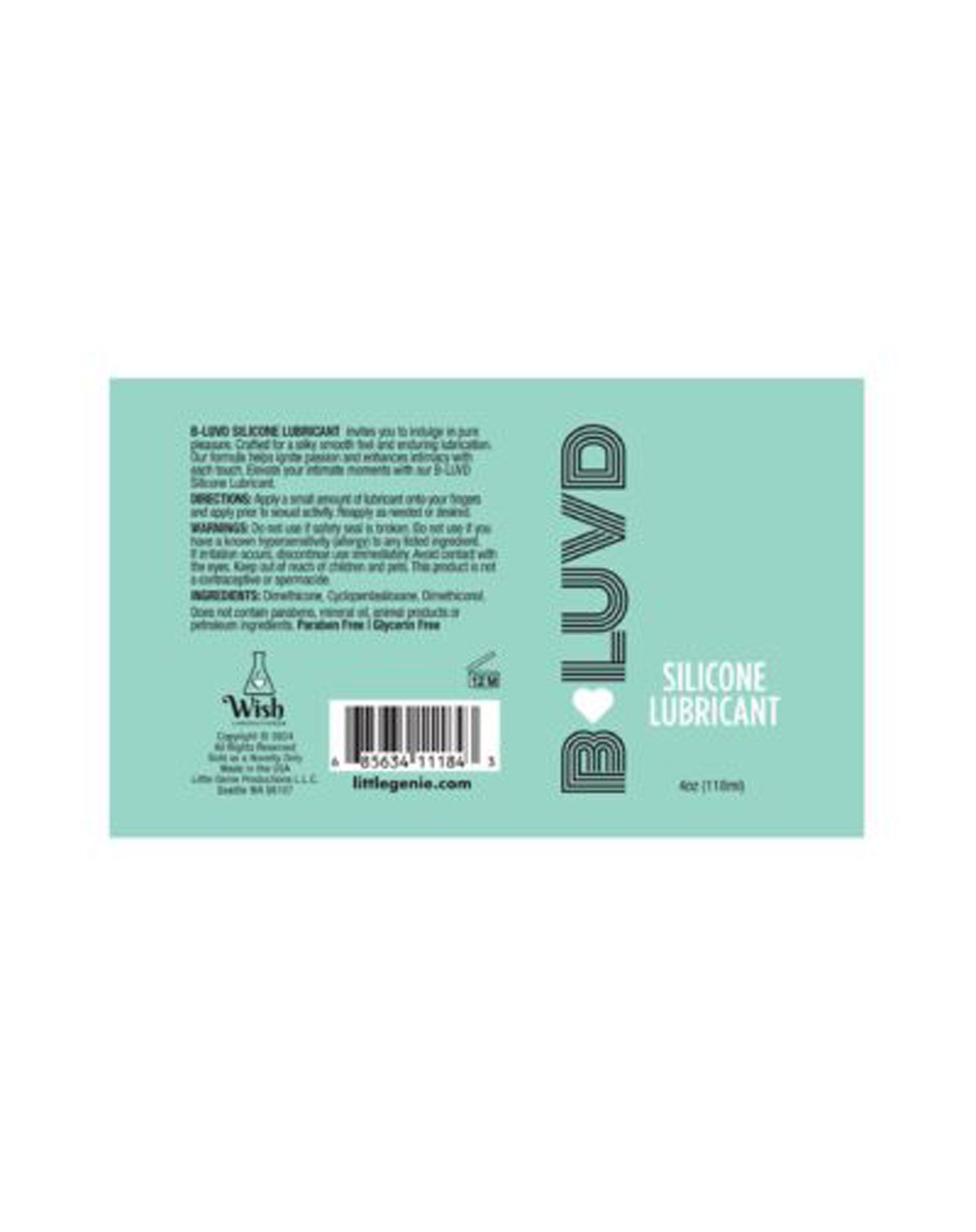 B-Luvd Silicone Lubricant LITTLE GENIE
