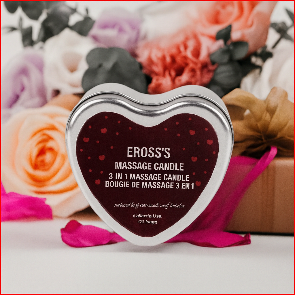 Massage candle melting into warm, silky plant-based massage oil