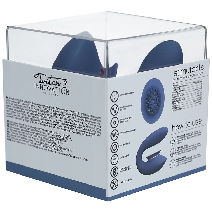 Shots Innovation Twitch 3 Rechargeable Vibrator & Suction SHOTS