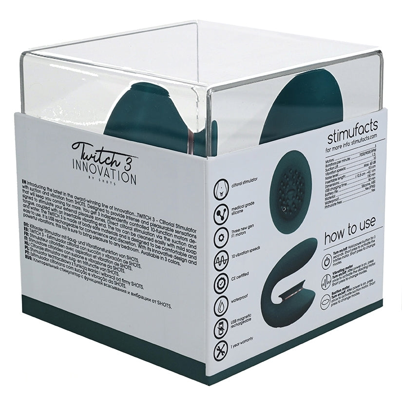 Shots Innovation Twitch 3 Rechargeable Vibrator & Suction SHOTS