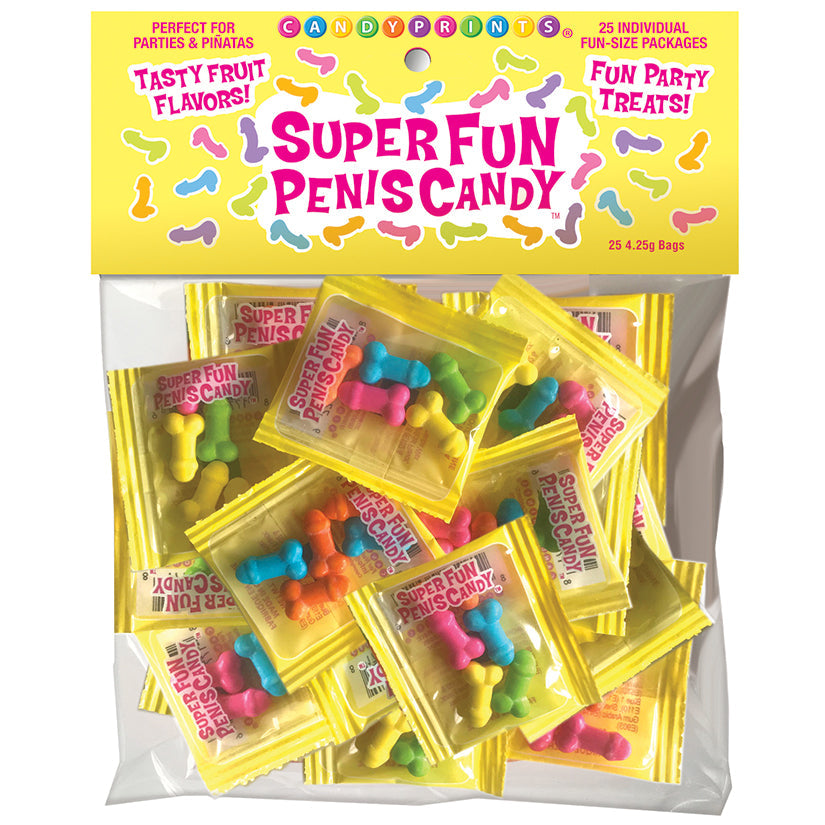 Super Fun Penis Candy Fun Size Individual Packets Bag of 25 CANDYPRINTS
