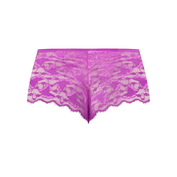 Magic Silk Butterfly Fantasies Boy Short Neon Purple EXPOSED
