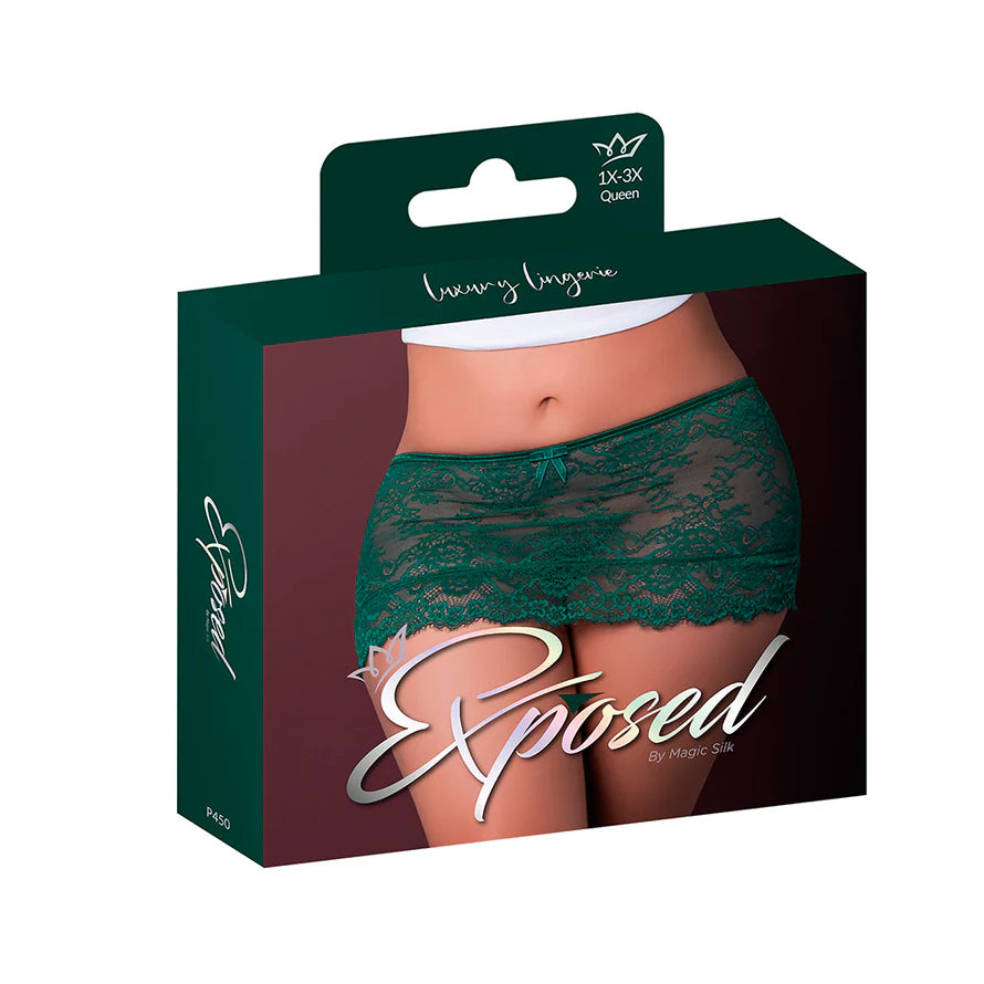 Magic Silk Evermore Flounce Skirt Emerald EXPOSED