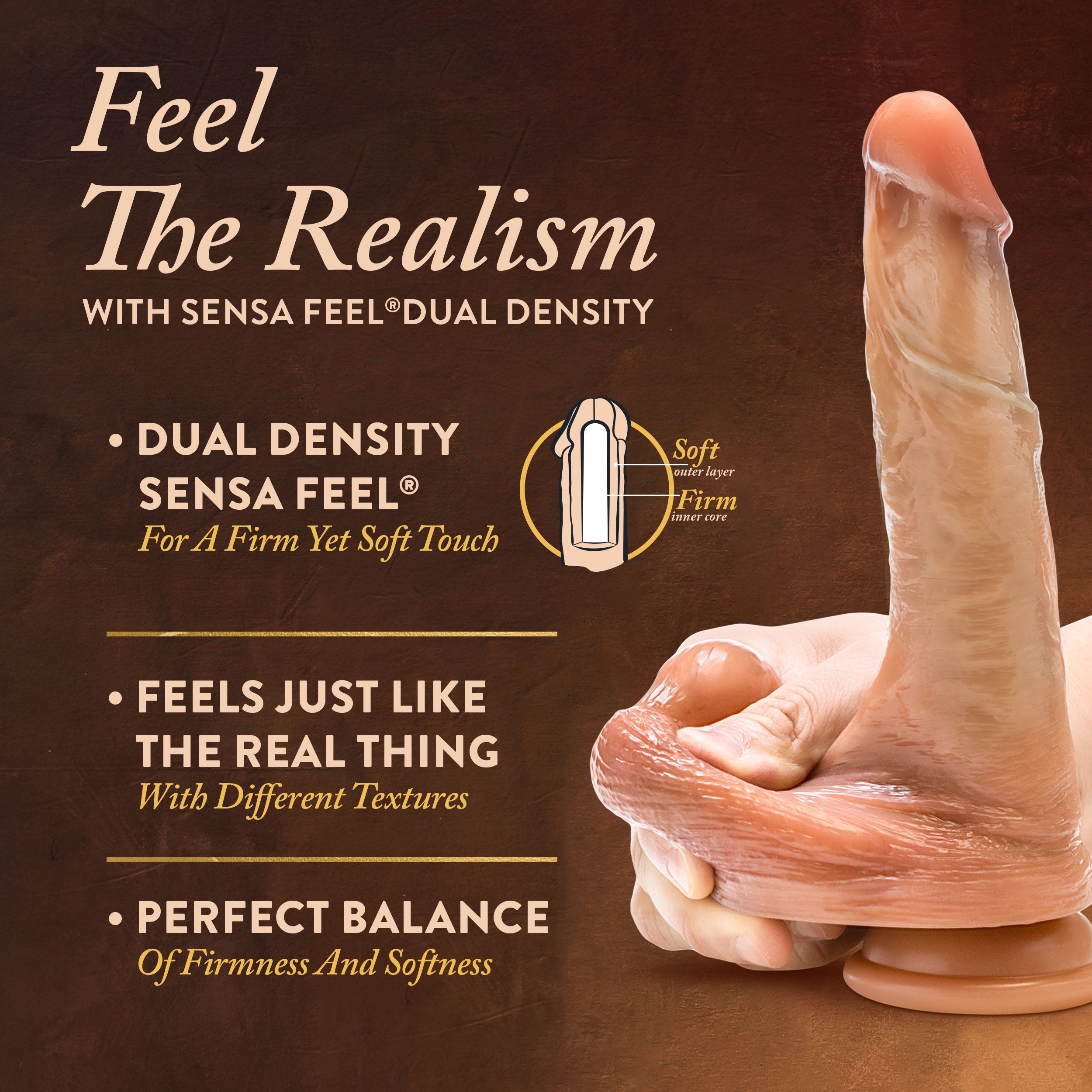 Renaissance - Davinci Sliding Foreskin Dildo With Squeezable Balls BLUSH