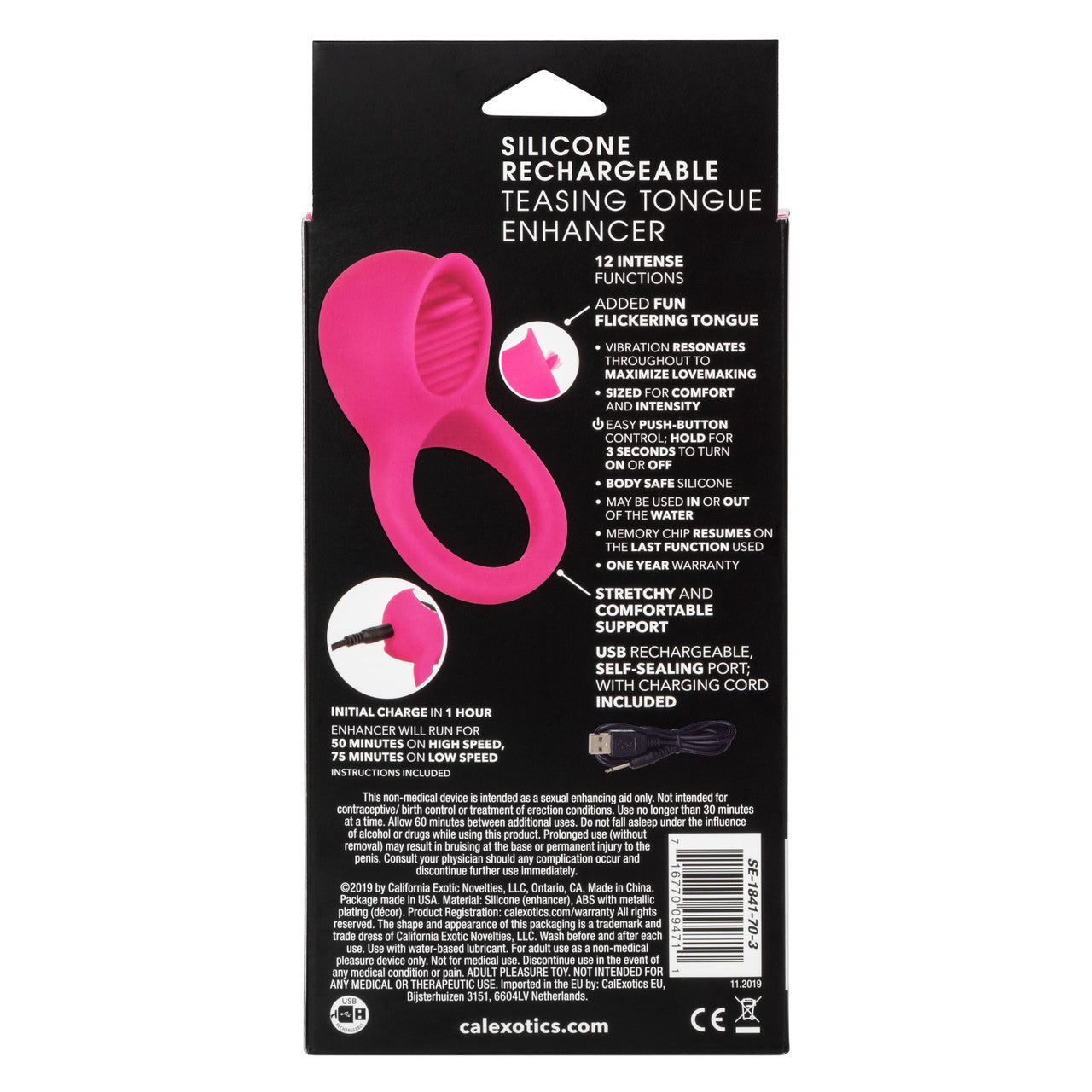 Silicone Rechargeable Teasing Tongue Enhancer CALEXOTIC