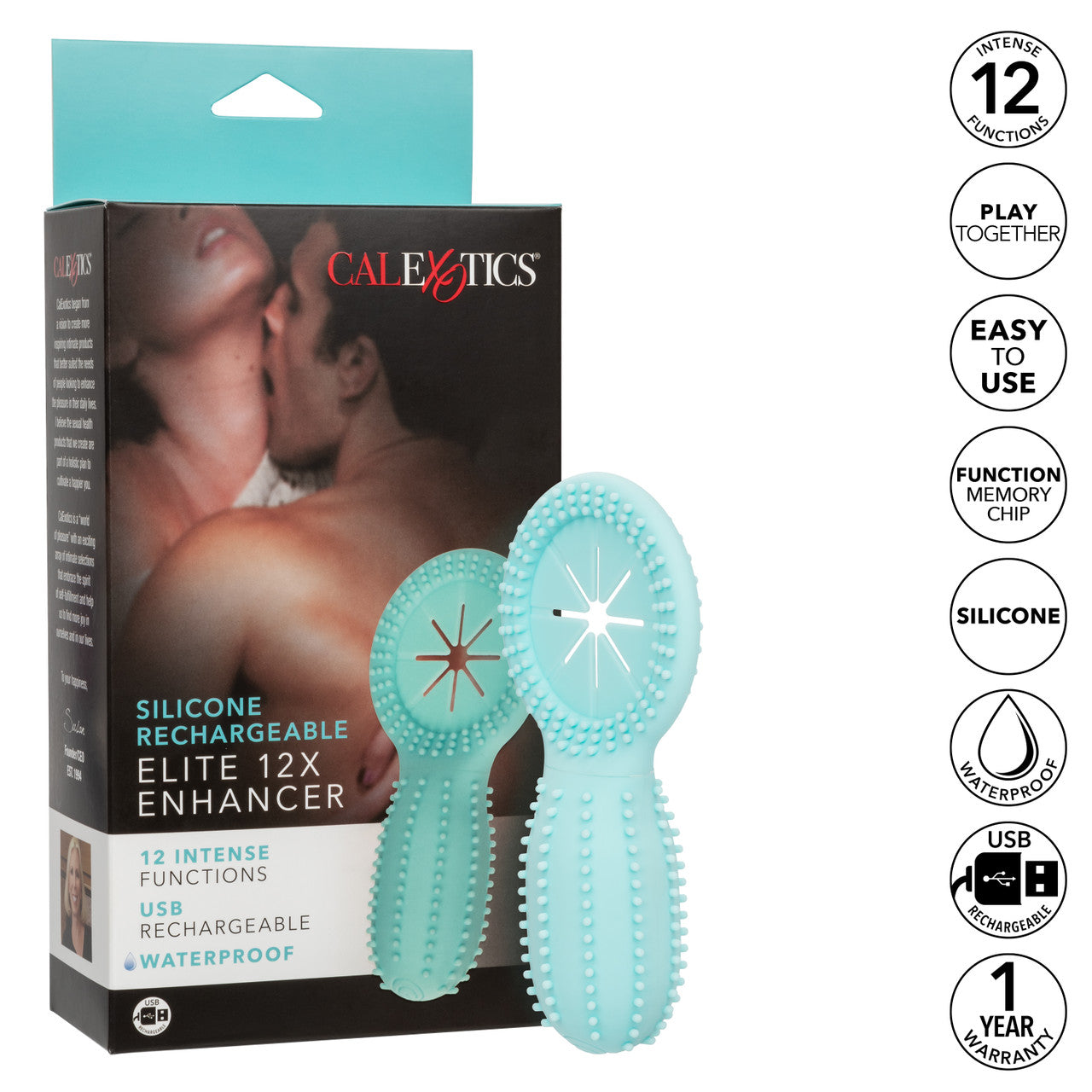 Silicone Rechargeable Elite 12X Enhancer CALEXOTIC