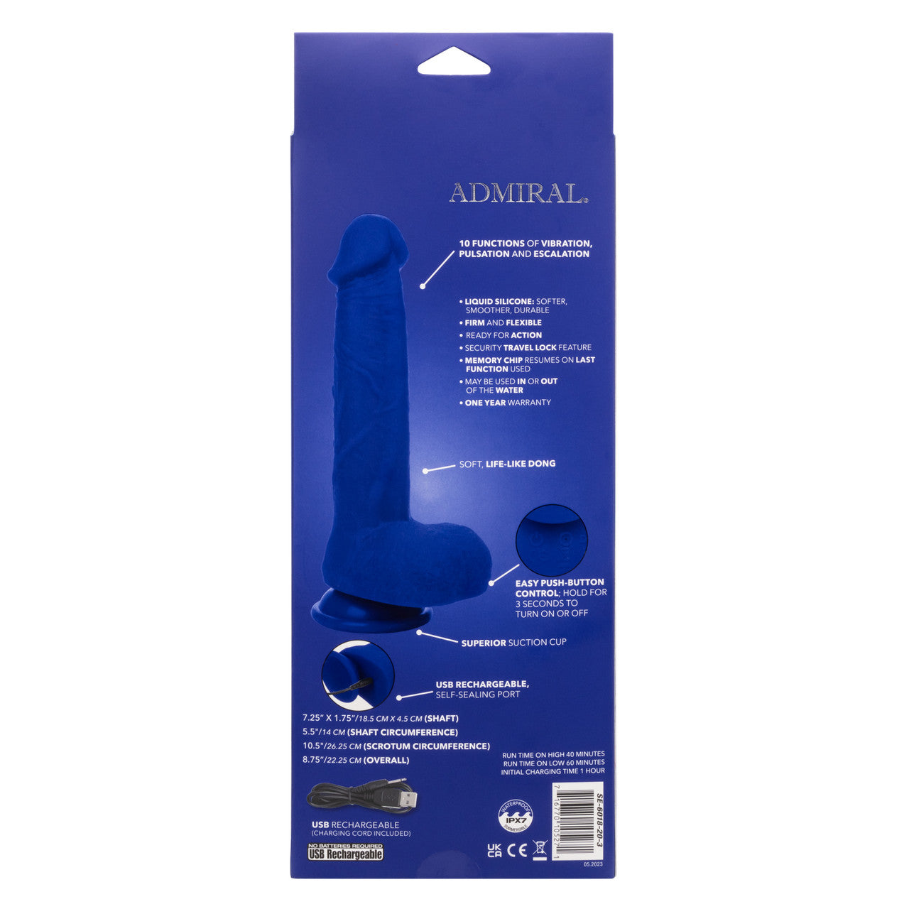 Admiral® 8” Vibrating Captain CALEXOTIC