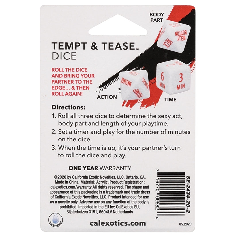 Tempt & Tease Dice CALEXOTIC