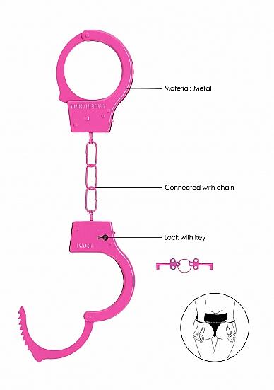 Ouch Beginners Handcuffs Metal SHOTS TOYS