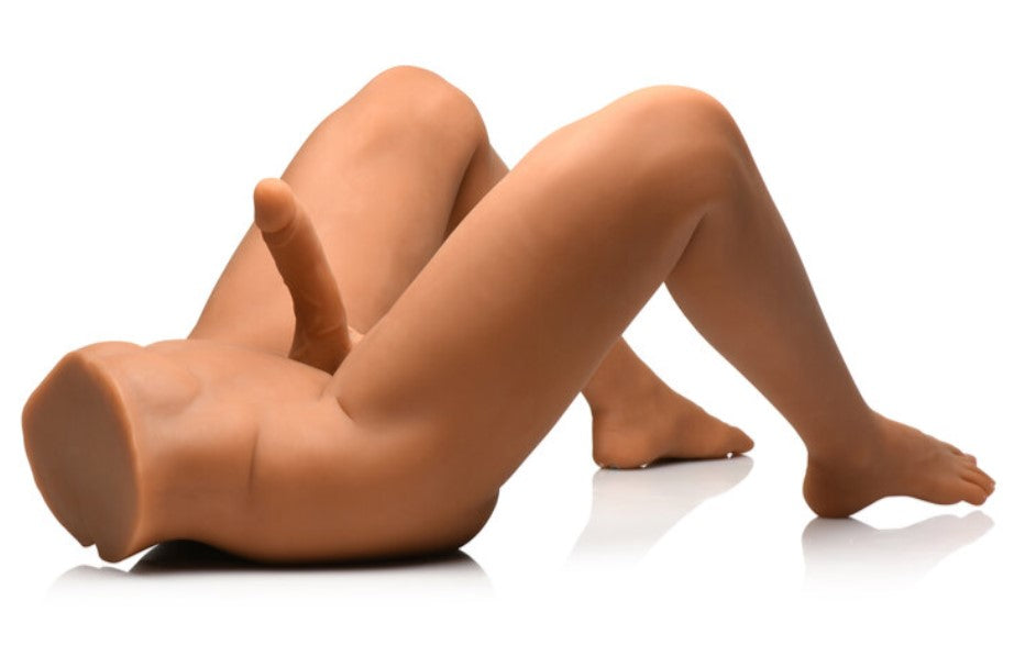 Jock Male Sex Partner Posable Doll with Rechargeable Remote-Controlled Thrusting & Warming 7 in. Silicone Dildo - SP BOUTIQUE