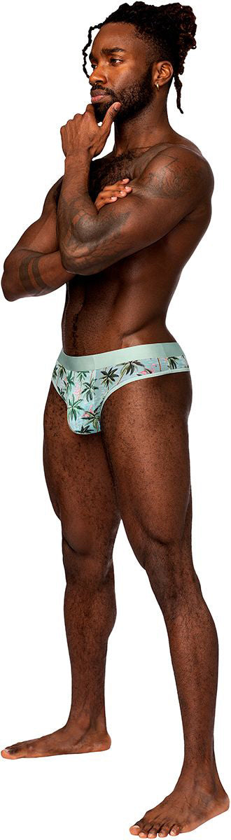 Sheer Print - Sheer Thong - Flamingo MALE POWER