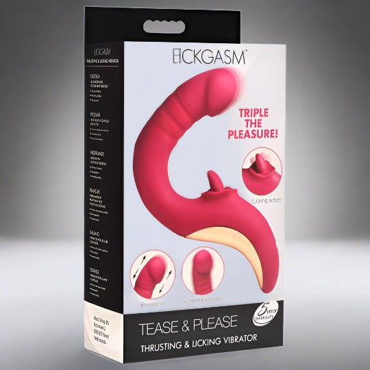 Tease and Please Thrusting and Licking Vibrator XR BRAND