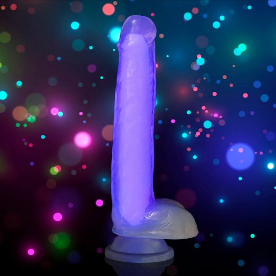 Glow-in-the-Dark Silicone Dildo with Balls - SP BOUTIQUE