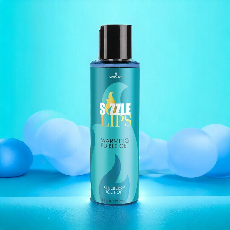 Sizzle Lips Edible Warming Gel - 4.2oz of Flavorful Heat for Sensual Massage and Play - SP BOUTIQUE