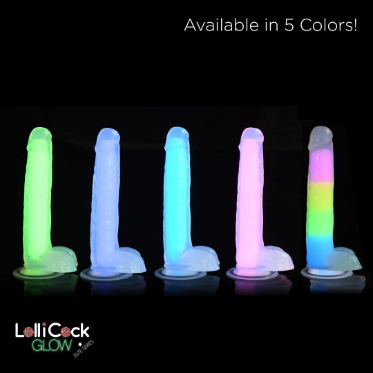 Glow-in-the-Dark Silicone Dildo with Balls - SP BOUTIQUE