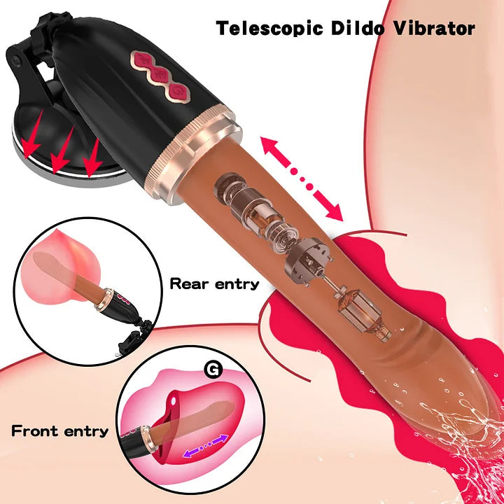 Hand Free 2-in-1 Telescopic Vibrating Dildo Machine SP BOUTIQUE