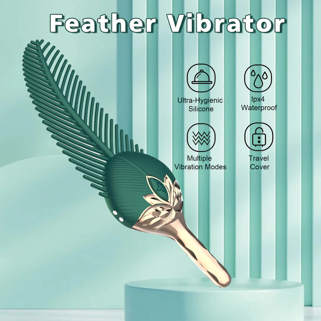 Peacock Feather Tickler - Body Massager with 10 Modes SP BOUTIQUE