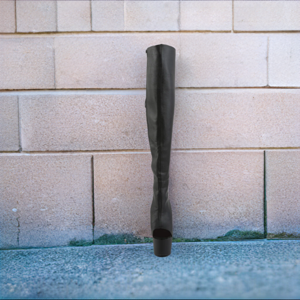 Adore 7" Stiletto Heel Open Toe Knee High Boots with Side Zip by Pleaser - Fashionable Faux Leather - SP BOUTIQUE