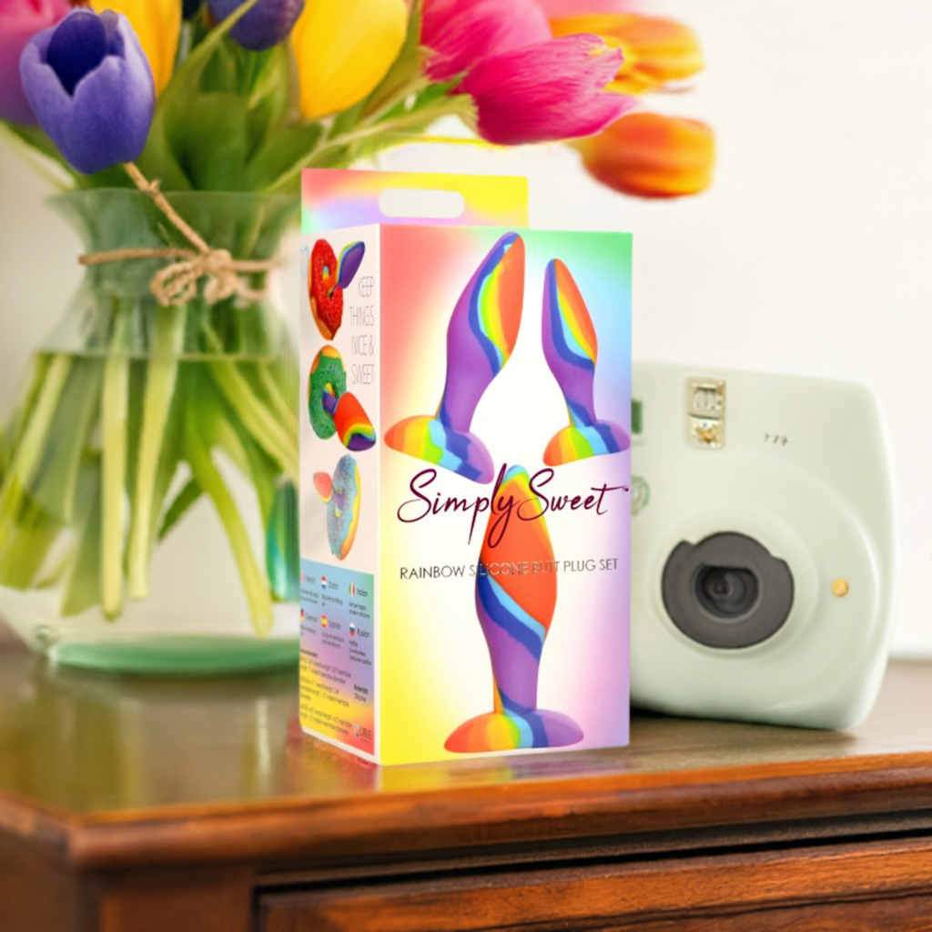 3 Piece Rainbow Silicone Butt Plug Set CURVE TOYS