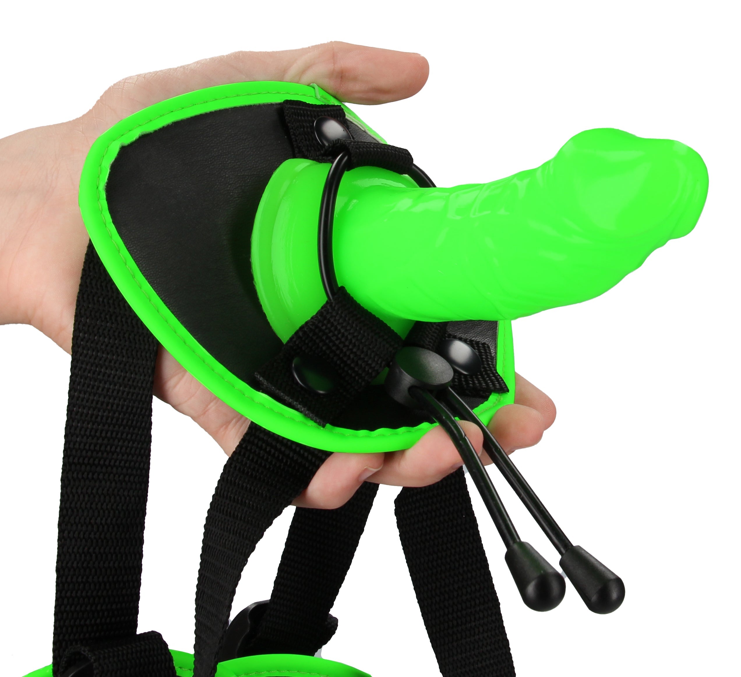 Ouch! Glow Strap-on Harness - Glow In The Dark - Green - SP BOUTIQUE