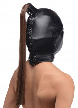 Ponytail Bondage Hood XR BRAND