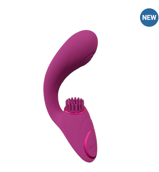 VIVE Gen Rechargeable Triple Motor G-Spot Vibrator with Pulse Wave and Vibrating Bristles SHOTS