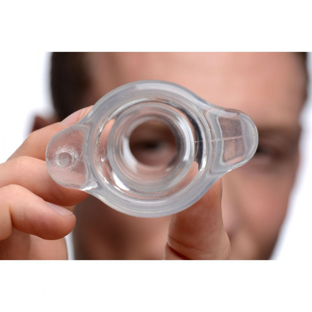 Peephole Clear Hollow Anal Plug MASTER SERIES