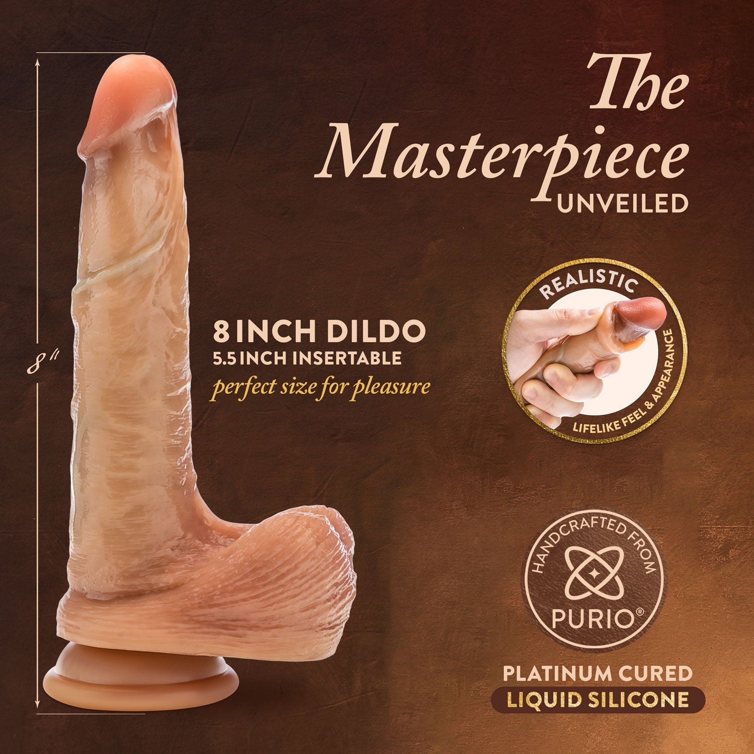 Renaissance - Davinci Sliding Foreskin Dildo With Squeezable Balls BLUSH