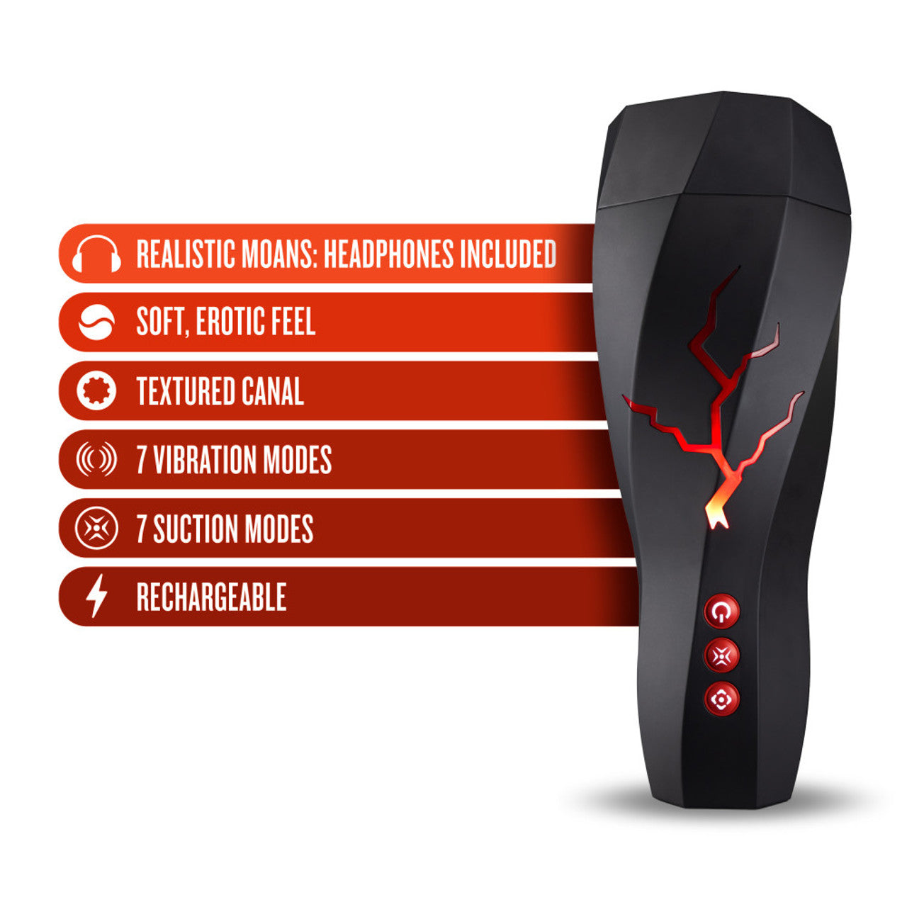 M For Men Storm Rechargeable Masturbator BLUSH