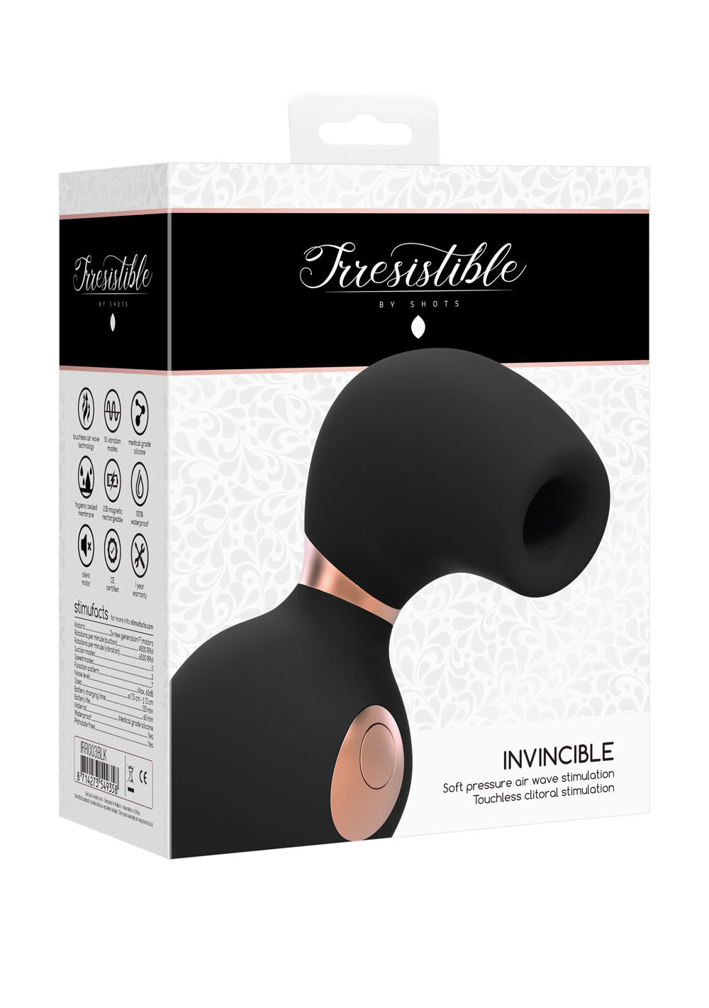 Invincible Clitoral Stimulator - Black - SP BOUTIQUE