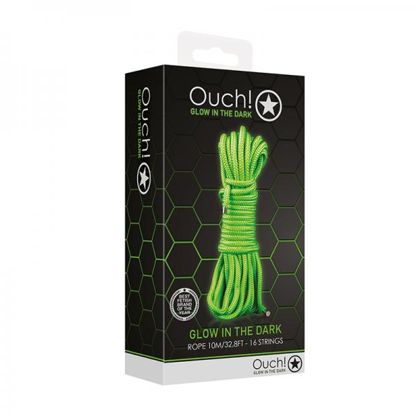 Ouch! Glow Rope - 10 M/16 Strings - Glow In The Dark - Green - SP BOUTIQUE