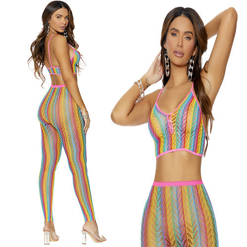 Crochet Net Cami Top & Matching Leggings - SP BOUTIQUE