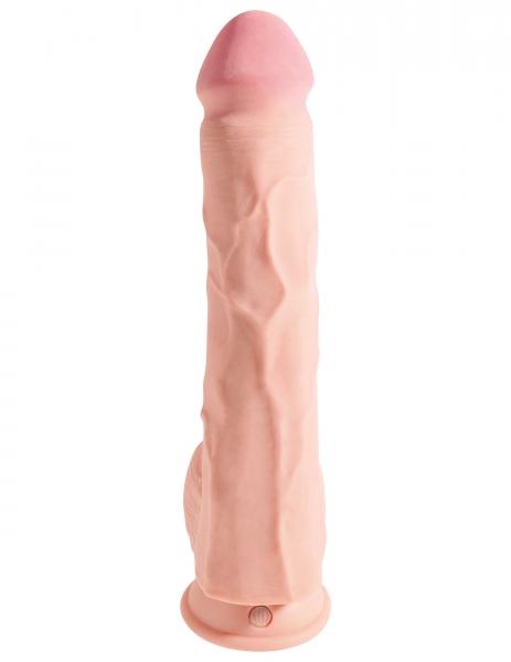 King Cock Triple Density 12 inches Dildo with Balls Beige - SP BOUTIQUE