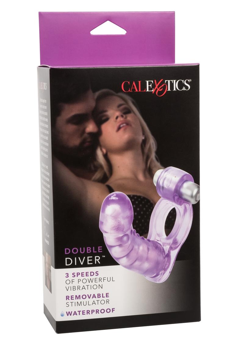Double Diver Dual Penetration Vibrating Cock Ring - SP BOUTIQUE