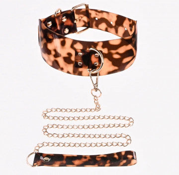 Sincerely Amber Collar With Leash - SP BOUTIQUE