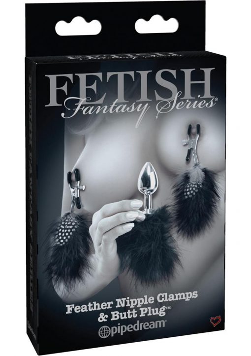Fetish Fantasy Series Limited Edition Feather Nipple Clamps & Butt Plug - SP BOUTIQUE