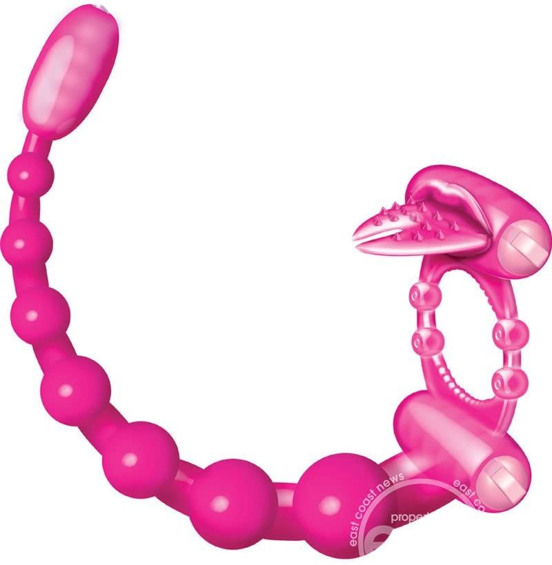 Super Xtreme Vibrating Scorpion Silicone C Ring Waterproof - Magenta - SP BOUTIQUE