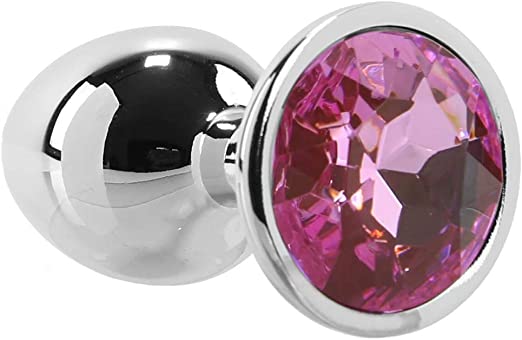Adam & Eve Gem-Studded Anal Plug with Gem - Tapered Design for Smooth Temperature Play - SP BOUTIQUE