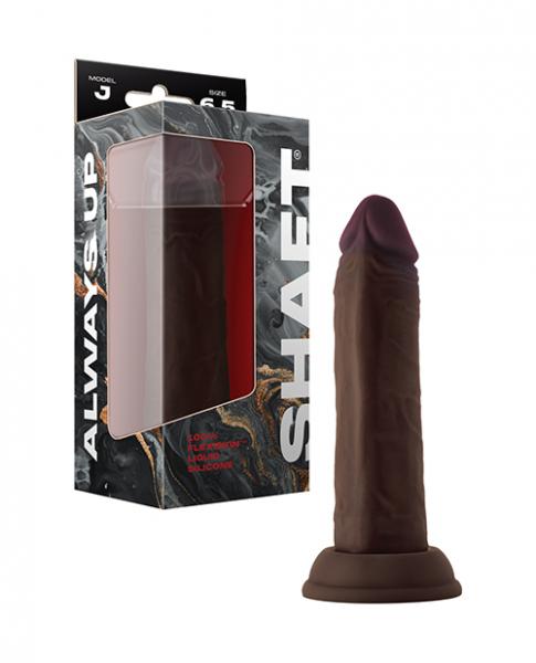 Shaft Model J Flexskin Liquid Silicone Dong - Mahogany - SP BOUTIQUE