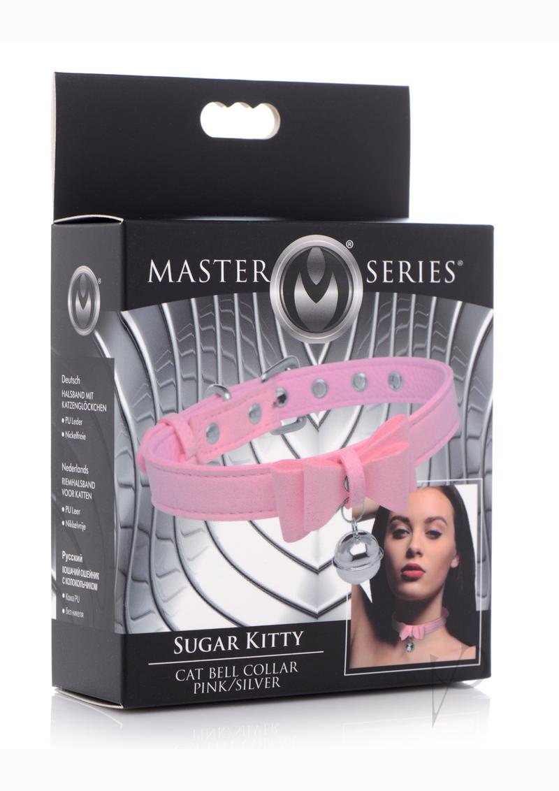 Master Series Sugar Kitty Cat Bell Collar - Pink/Silver - SP BOUTIQUE